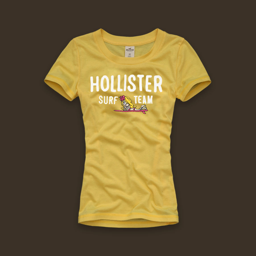 Hollister Mujeres De Cuello Redondo Corto Remera HCO4879